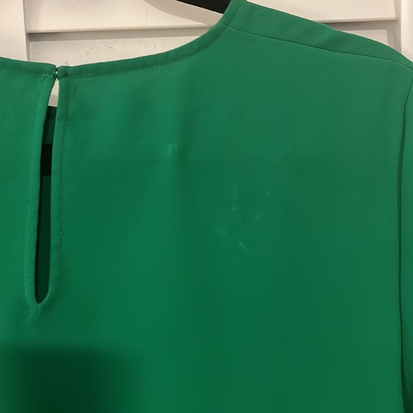 Zara Pleated Hem Top in Green - Picture 6 of 6